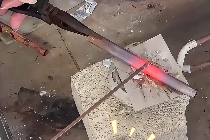 有求必应！粉丝想看的铜管平焊来了 高频机平焊铜管全过程